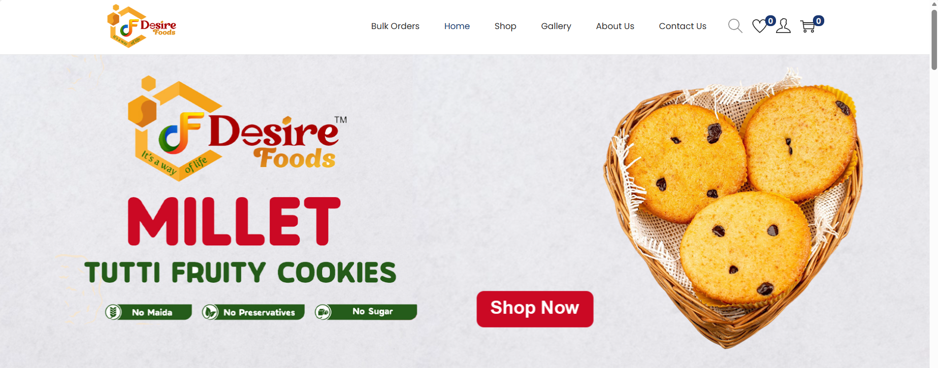 Desire Foods India Website